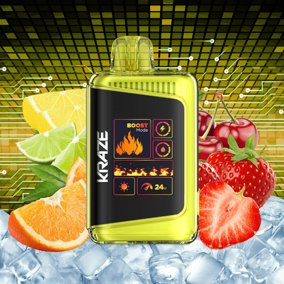 Kraze HD Mega 20k Disposable Vape - Fruit Flash Ice 20000 Puffs / 20mg Morden Vape SuperStore and Cannabis Manitoba Canada