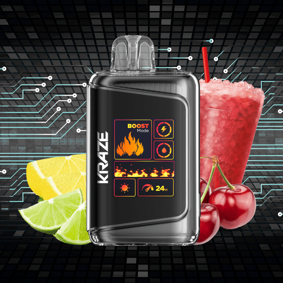 Kraze HD Mega 20k Disposable Vape - Red Lightning Ice 20000 Puffs / 20mg Morden Vape SuperStore and Cannabis Manitoba Canada