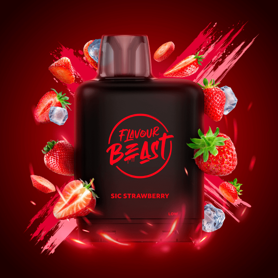 Level X Boost Flavour Beast 25k Pod-Sic Strawberry Iced 25000 Puffs / 20mg Morden Vape SuperStore and Cannabis Manitoba Canada