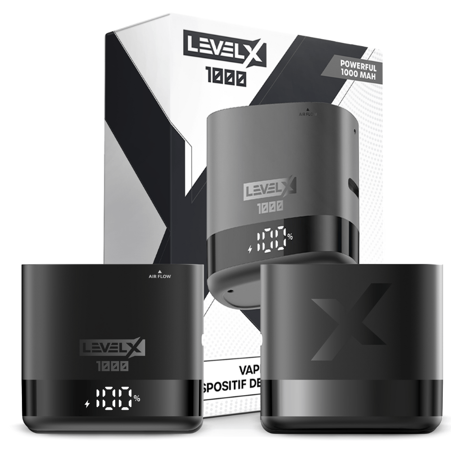 Level X Device Battery- 1000 mAh 1000mAh / Metallic Black Morden Vape SuperStore and Cannabis Manitoba Canada