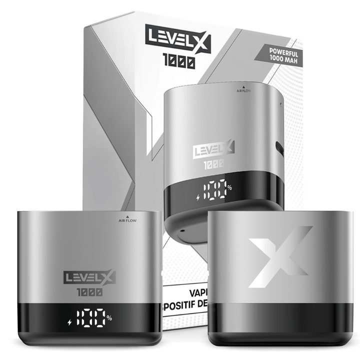 Level X Device Battery- 1000 mAh 1000mAh / Nexus Silver Morden Vape SuperStore and Cannabis Manitoba Canada