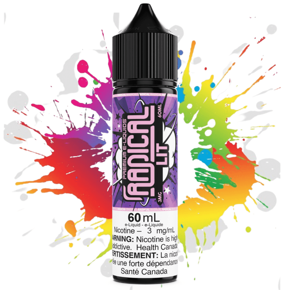 Lit by Radical E-liquid 60ml / 3mg Morden Vape SuperStore and Cannabis Manitoba Canada