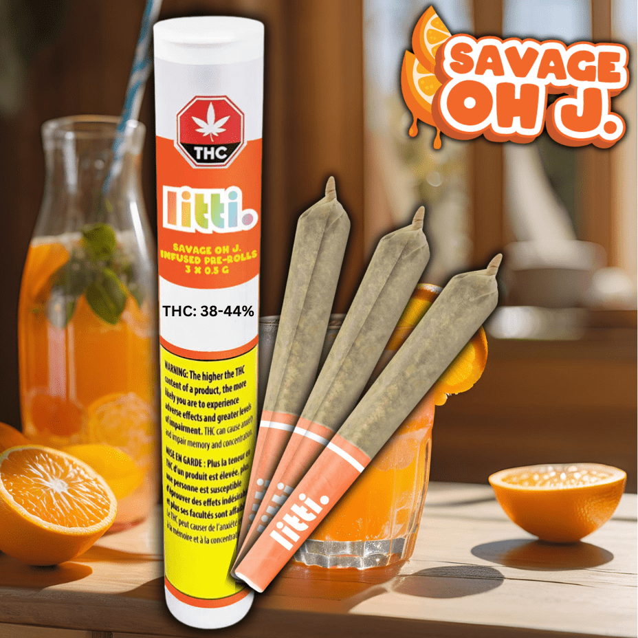 Litti Savage Oh J Diamond Infused Pre-rolls 3x0.5g 3x0.5g Morden Vape SuperStore and Cannabis Manitoba Canada