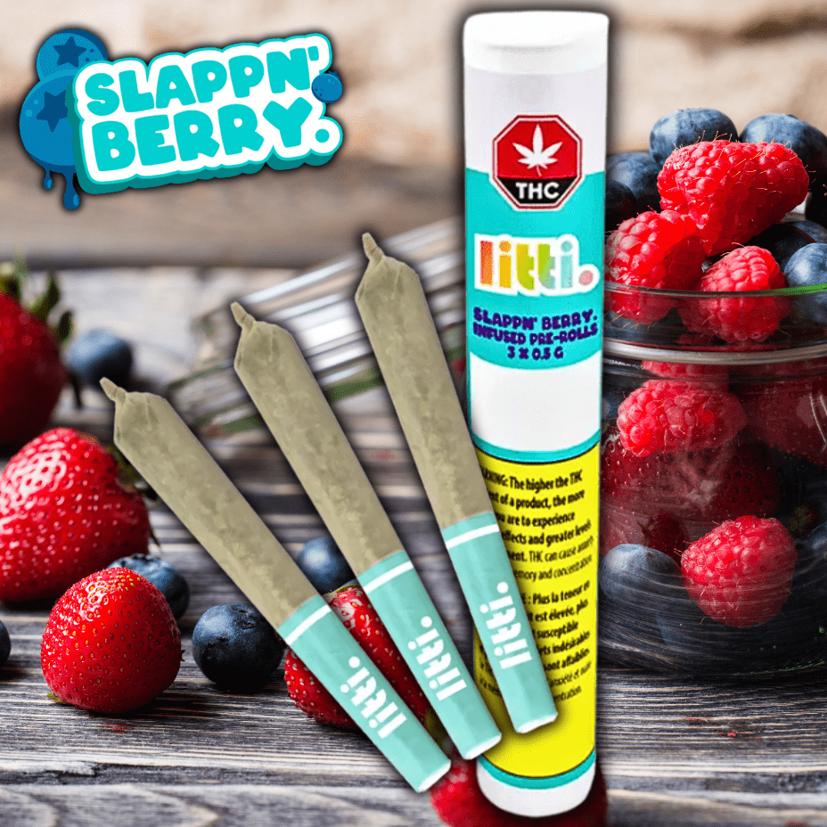 Litti Slappn' Berry Diamond Infused Pre-rolls 3x0.5g 3x0.5g Morden Vape SuperStore and Cannabis Manitoba Canada