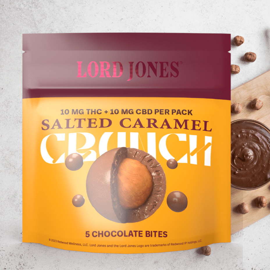 Lord Jones Salted Caramel Crunch 1:1 Edibles-5x2mg 5x2mg Morden Vape SuperStore and Cannabis Manitoba Canada