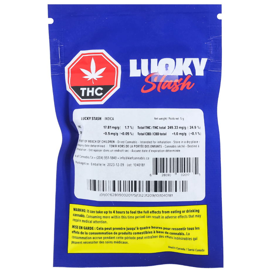 Lucky Stash Indica Flower-5g 5g Morden Vape SuperStore and Cannabis Manitoba Canada