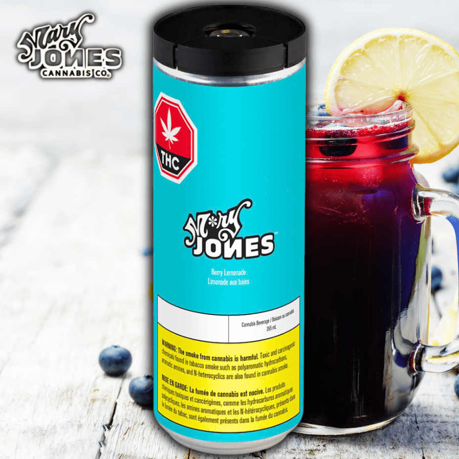 M*ry Jones Berry Lemonade THC Infused Beverage-355ml 355ml Morden Vape SuperStore and Cannabis Manitoba Canada