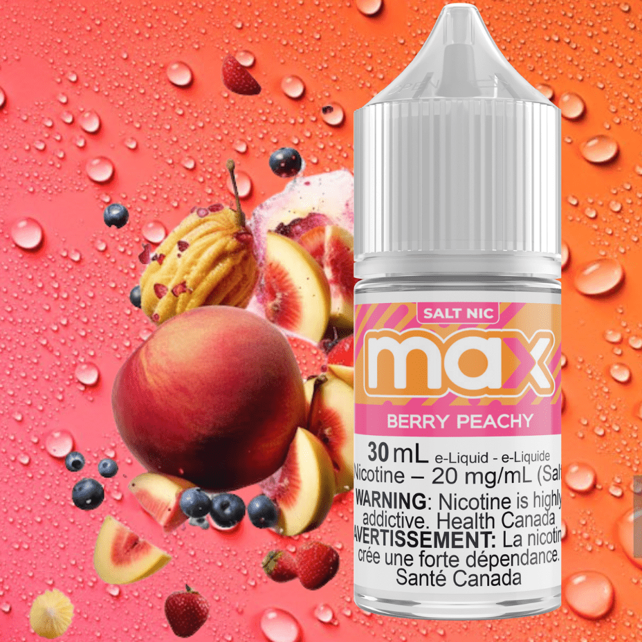 Max E-Liquid - Berry Peachy Salt 30ml / 12mg Morden Vape SuperStore and Cannabis Manitoba Canada