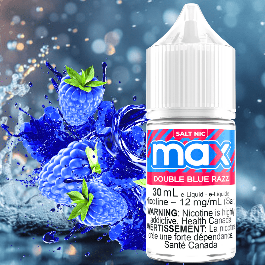 Max E-Liquid - Double Blue Razz Salt Morden Vape SuperStore and Cannabis Manitoba Canada