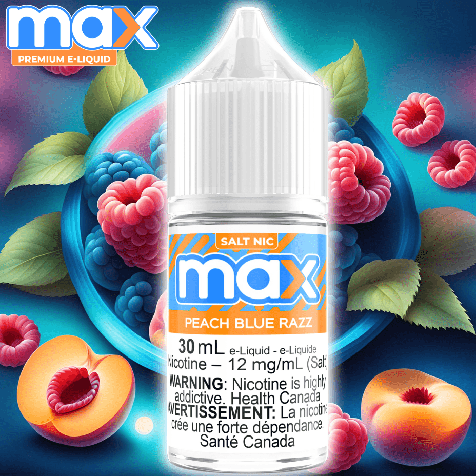 Max E-Liquid - Peach Blue Razz Salt Morden Vape SuperStore and Cannabis Manitoba Canada