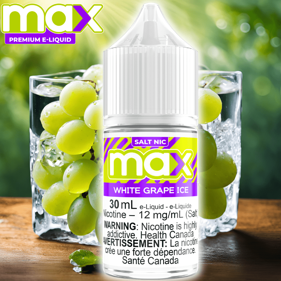 Max E-Liquid - White Grape Ice Salt Morden Vape SuperStore and Cannabis Manitoba Canada