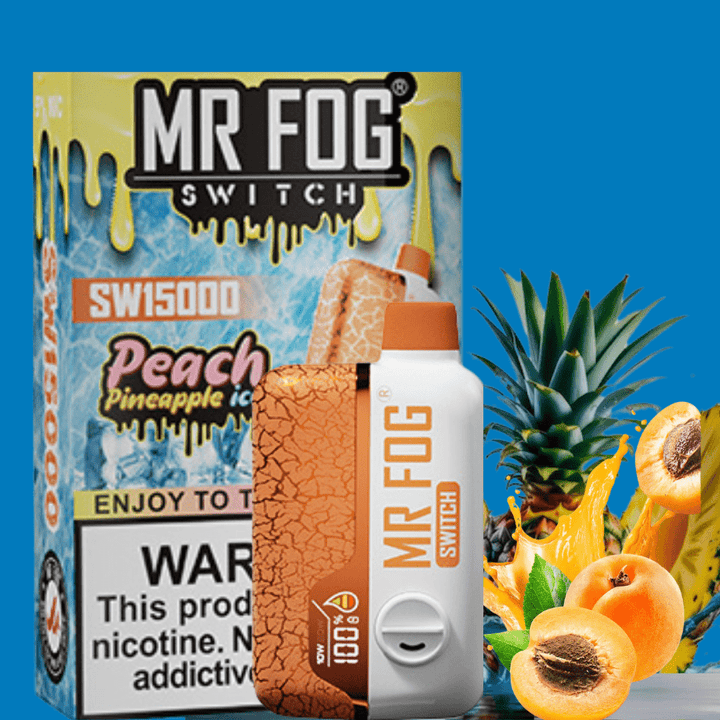 Mr Fog Switch SW15000 Disposable Vape-Peach Pineapple 15000 Puffs Morden Vape SuperStore and Cannabis Manitoba Canada