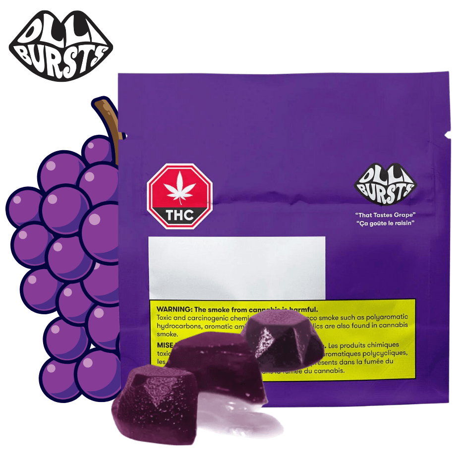 Olli Bursts That Tastes Grape Hybrid Gummies-2x5mg 2x5mg Morden Vape SuperStore and Cannabis Manitoba Canada