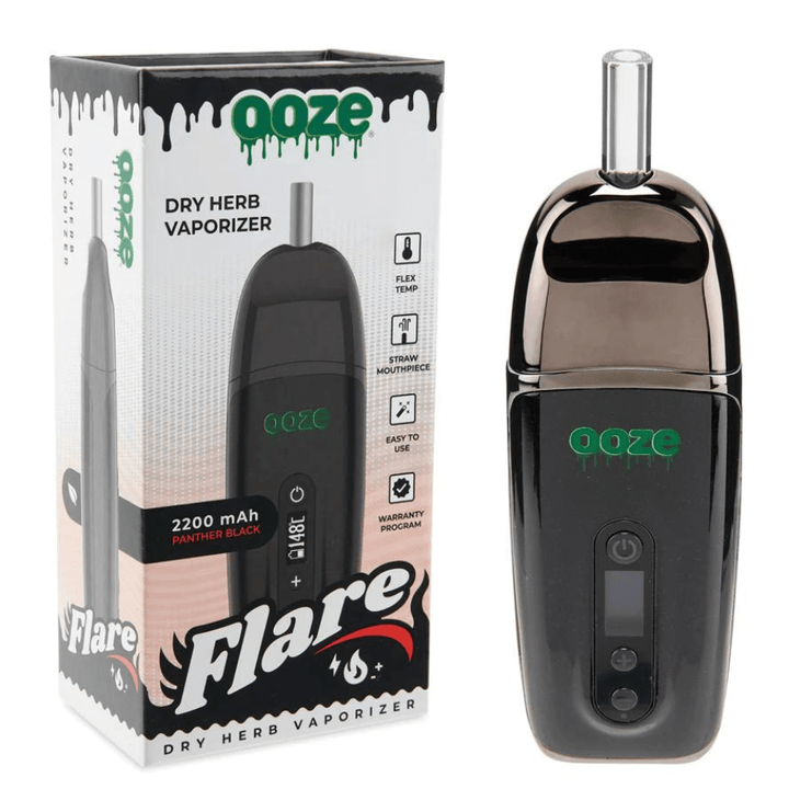 Ooze Flare Dry Herb Vaporizer Panther Black Morden Vape SuperStore and Cannabis Manitoba Canada