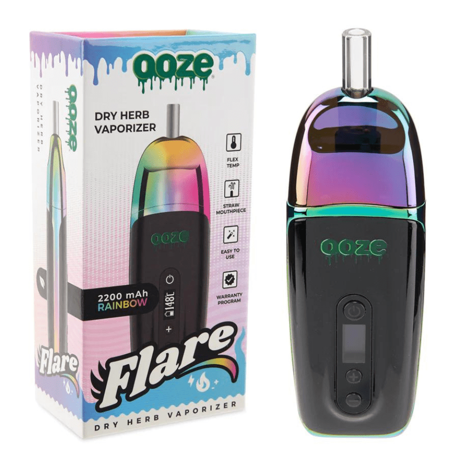 Ooze Flare Dry Herb Vaporizer Rainbow Morden Vape SuperStore and Cannabis Manitoba Canada