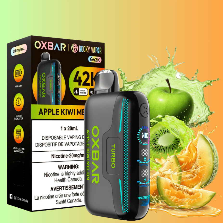 Oxbar G42k Disposable Vape-Apple Kiwi Melon Morden Vape SuperStore and Cannabis Manitoba Canada