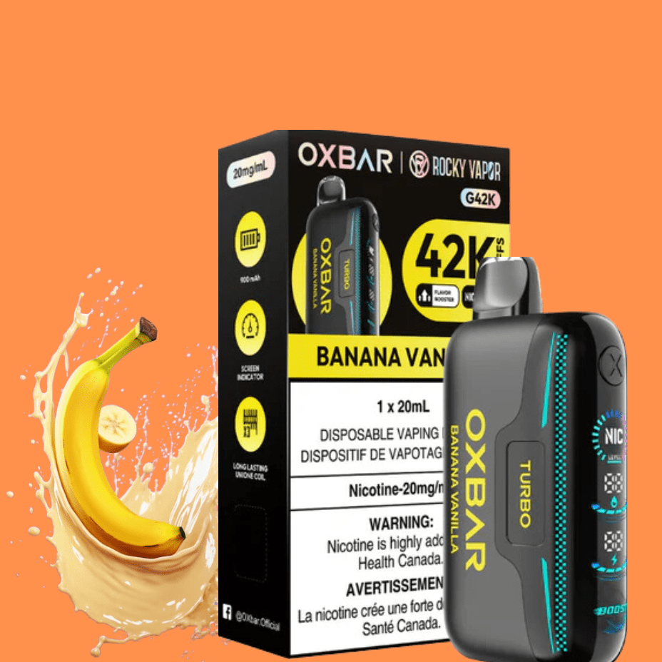 Oxbar G42k Disposable Vape-Banana Vanilla Morden Vape SuperStore and Cannabis Manitoba Canada