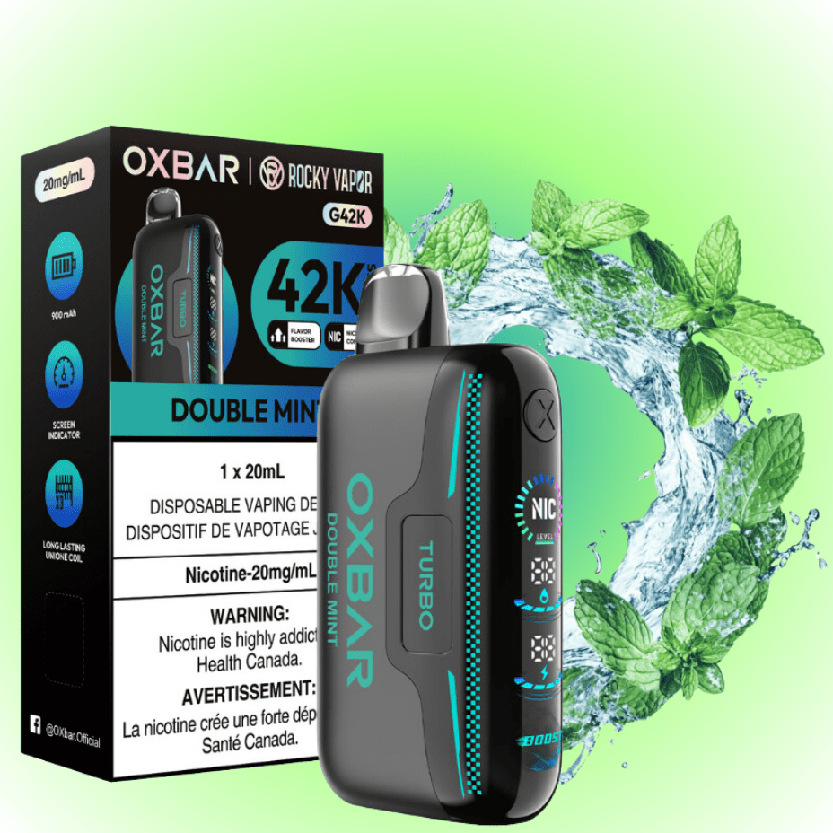 Oxbar G42k Disposable Vape-Double Mint Morden Vape SuperStore and Cannabis Manitoba Canada