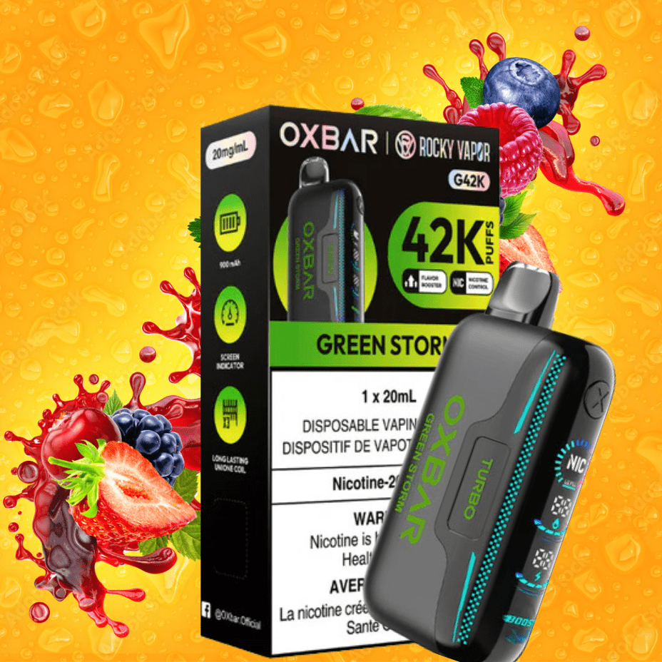 Oxbar G42k Disposable Vape-Green Storm Morden Vape SuperStore and Cannabis Manitoba Canada