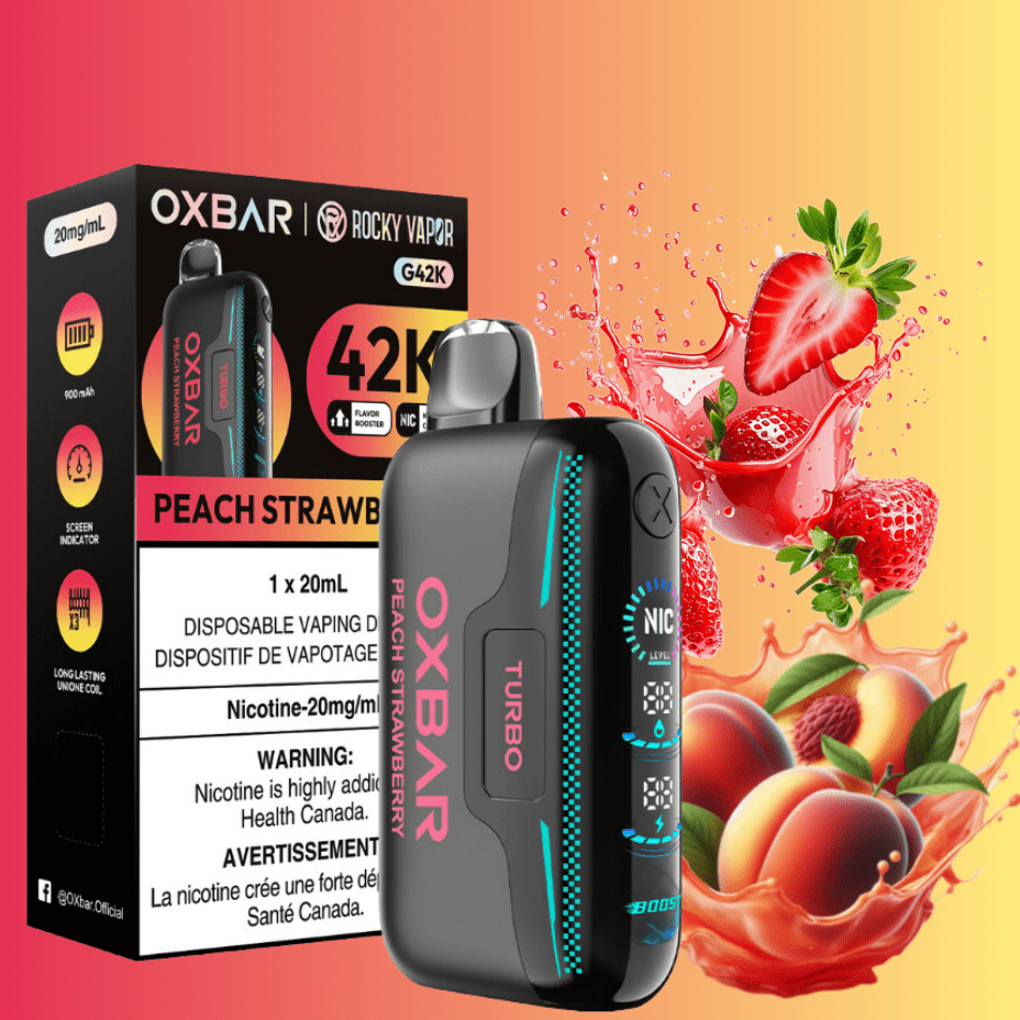 Oxbar G42k Disposable Vape-Peach Strawberry Morden Vape SuperStore and Cannabis Manitoba Canada