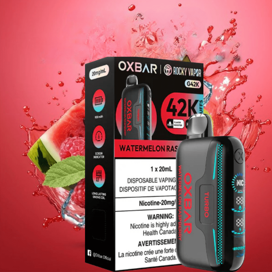 Oxbar G42k Disposable Vape-Watermelon Raspberry Morden Vape SuperStore and Cannabis Manitoba Canada