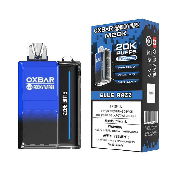 OXBAR M20K Disposable Vape - Blue Razz 20mg / 20000 Puffs Morden Vape SuperStore and Cannabis Manitoba Canada