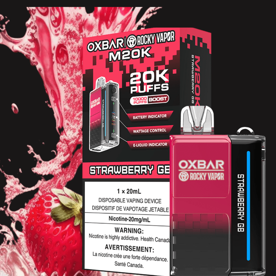 OXBAR M20K Disposable Vape - Strawberry GB 20mg / 20000 Puffs Morden Vape SuperStore and Cannabis Manitoba Canada