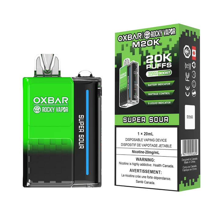 OXBAR M20K Disposable Vape - Super Sour 20mg / 20000 Puffs Morden Vape SuperStore and Cannabis Manitoba Canada