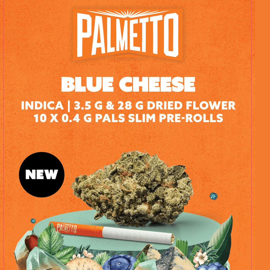 Palmetto Blue Cheese Indica Flower-28g 28g Morden Vape SuperStore and Cannabis Manitoba Canada