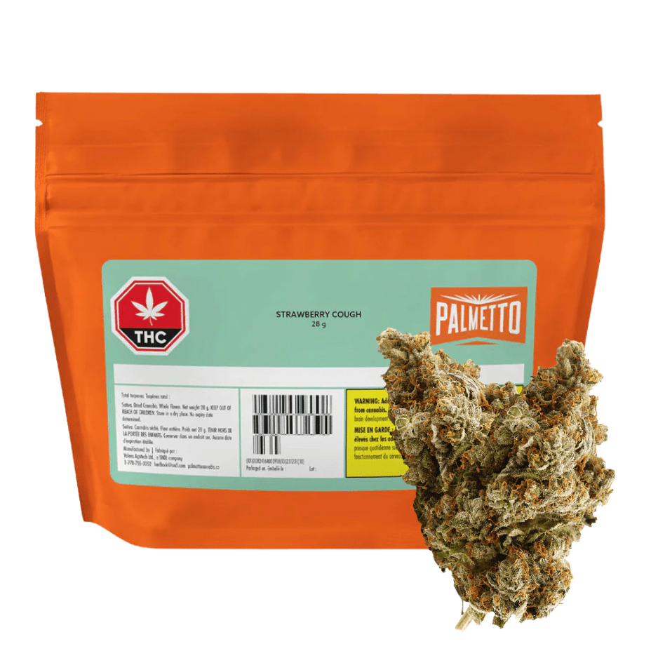 Palmetto Strawberry Cough Sativa Flower-28g 28g Morden Vape SuperStore and Cannabis Manitoba Canada