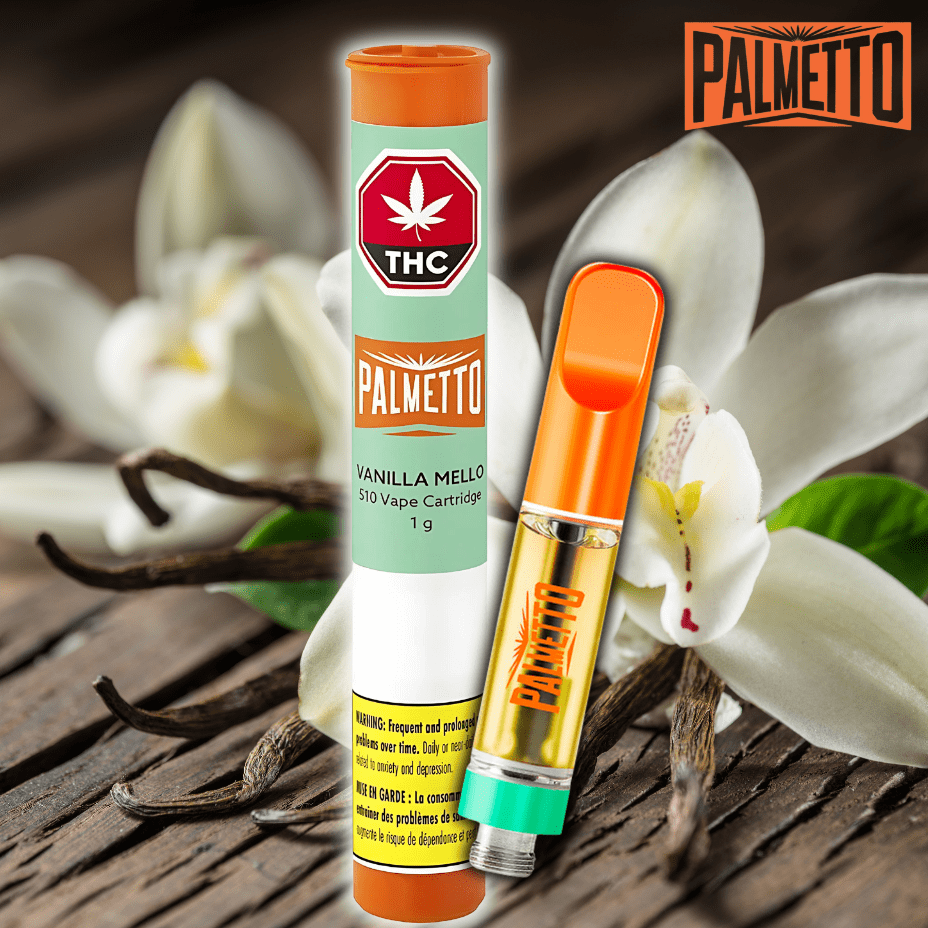 Palmetto Vanilla Mello Hybrid Cartridge-1g 1g Morden Vape SuperStore and Cannabis Manitoba Canada