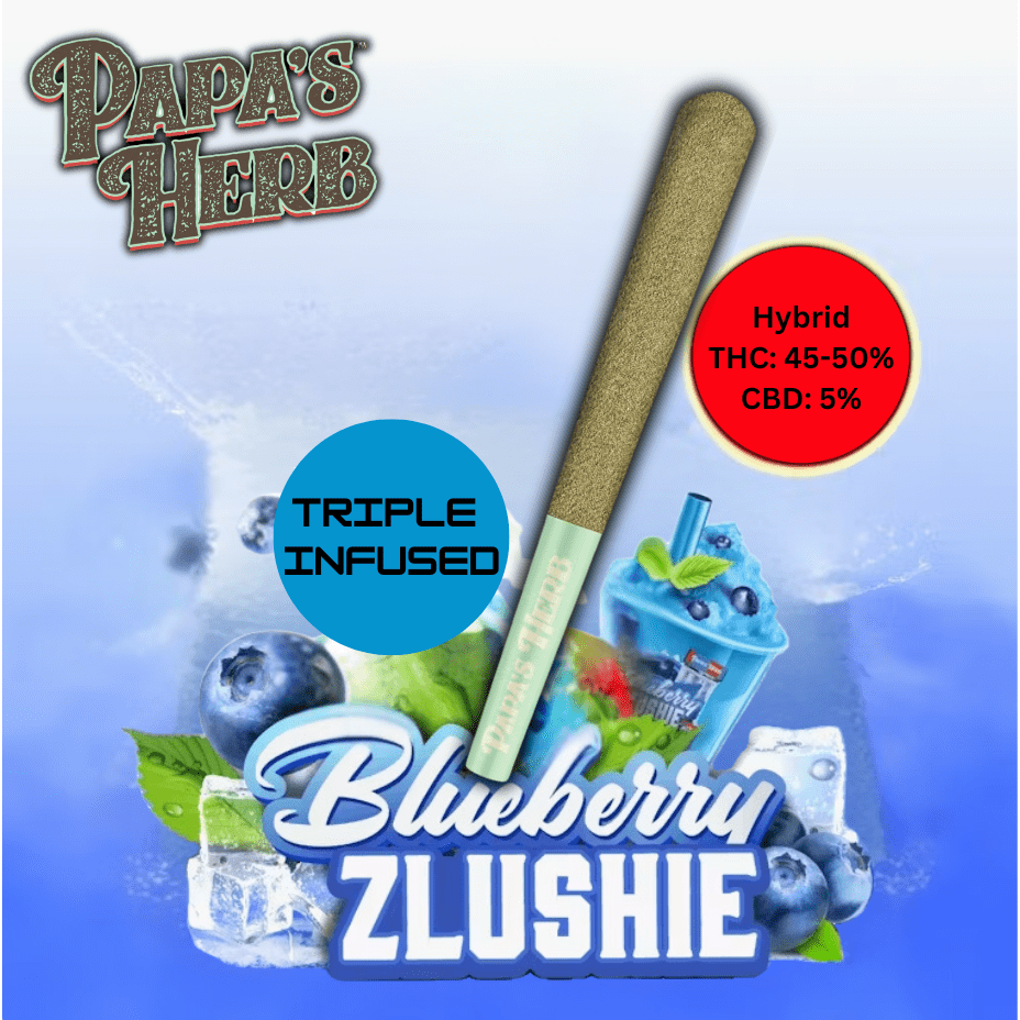 Papa's Herb Blueberry Zlushie Triple Infused Pre-roll 1x1g 1x1g Morden Vape SuperStore and Cannabis Manitoba Canada