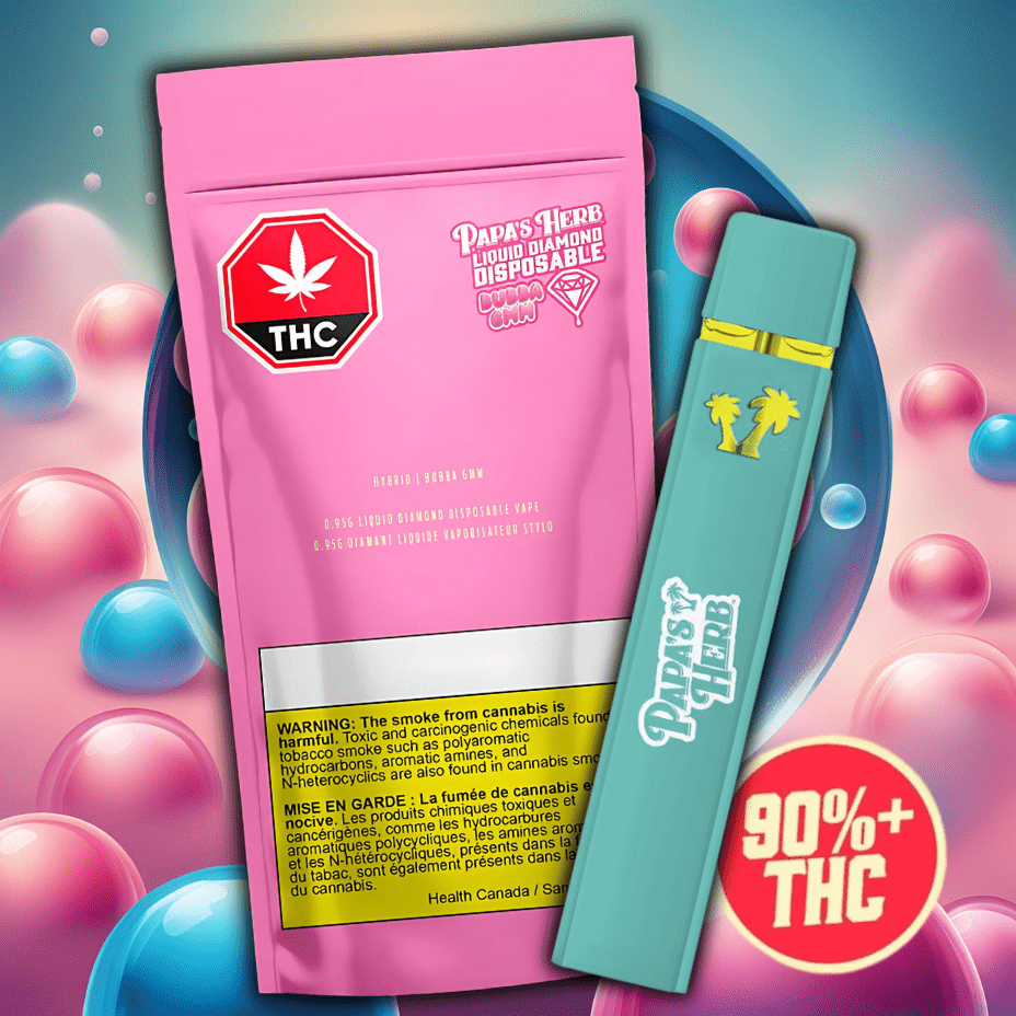 Papa's Herb Bubba GMM Liquid Diamond Hybrid Disposable-0.95g 0.95g Morden Vape SuperStore and Cannabis Manitoba Canada