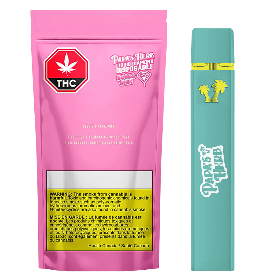 Papa's Herb Bubba GMM Liquid Diamond Hybrid Disposable-0.95g 0.95g Morden Vape SuperStore and Cannabis Manitoba Canada