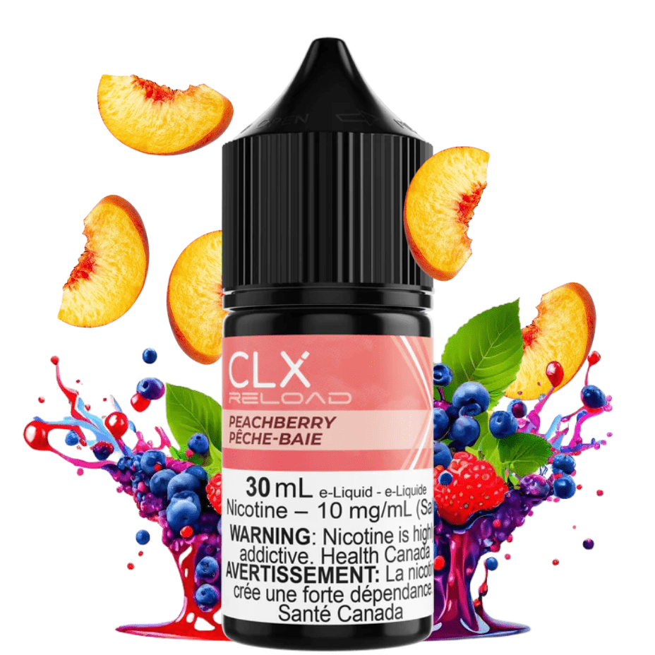 Peach Berry Salt by CLX Reload E-Liquid 30ml / 10mg Morden Vape SuperStore and Cannabis Manitoba Canada