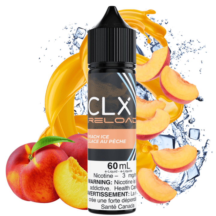 Peach Ice by CLX Reload E-liquid Morden Vape SuperStore and Cannabis Manitoba Canada