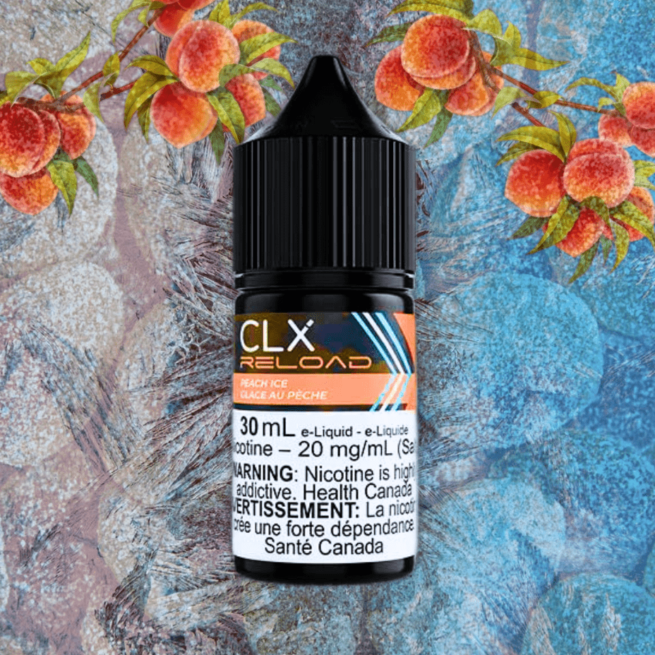 Peach Ice Salt by CLX Reload E-Liquid Morden Vape SuperStore and Cannabis Manitoba Canada