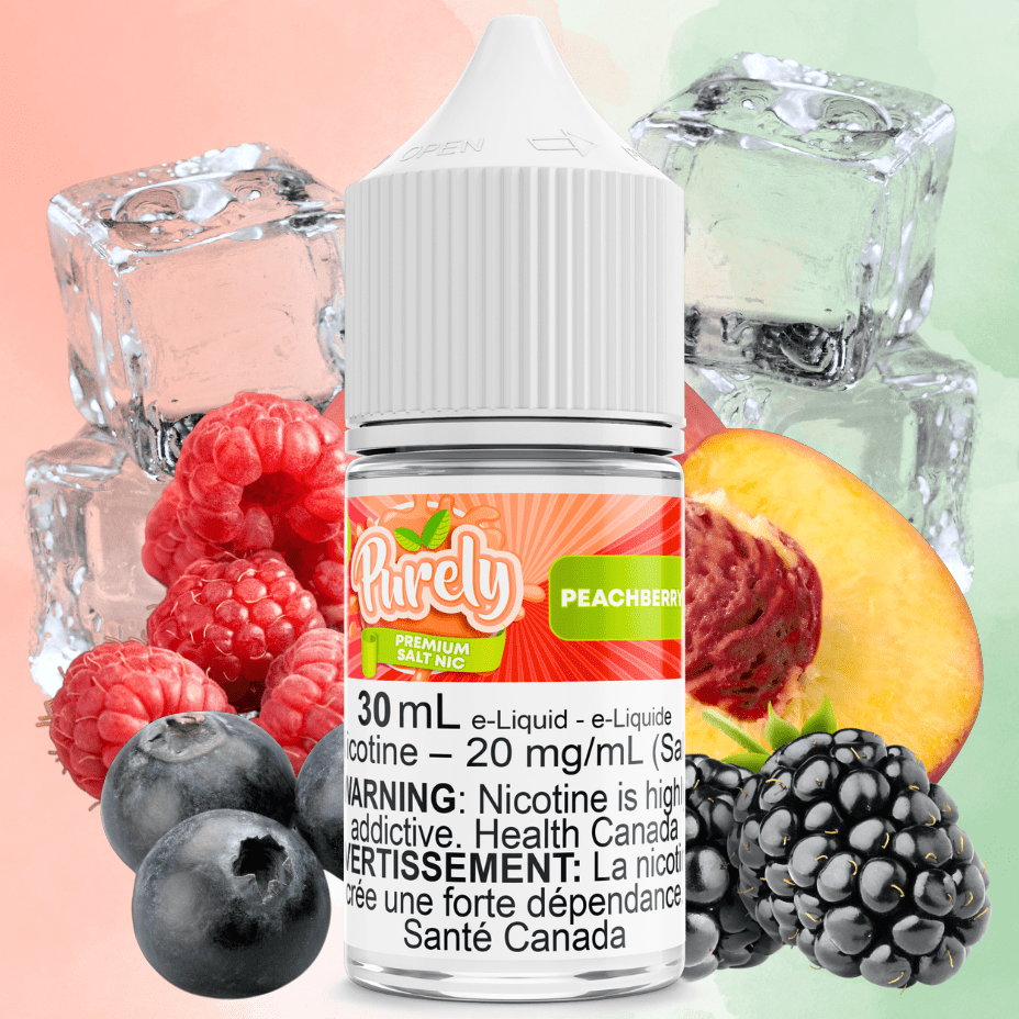 Peachberry Ice Salt Nic by Purely E-Liquid Morden Vape SuperStore and Cannabis Manitoba Canada