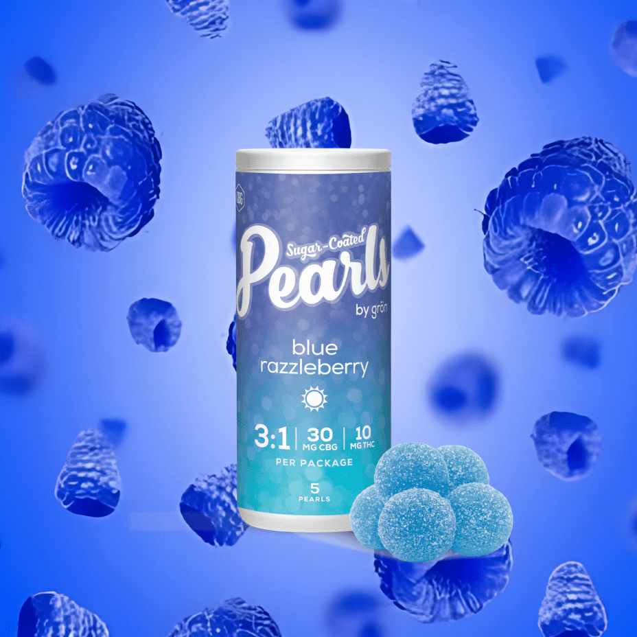 Pearls Blue Razzleberry 3:1 THC Gummies Morden Vape SuperStore and Cannabis Manitoba Canada