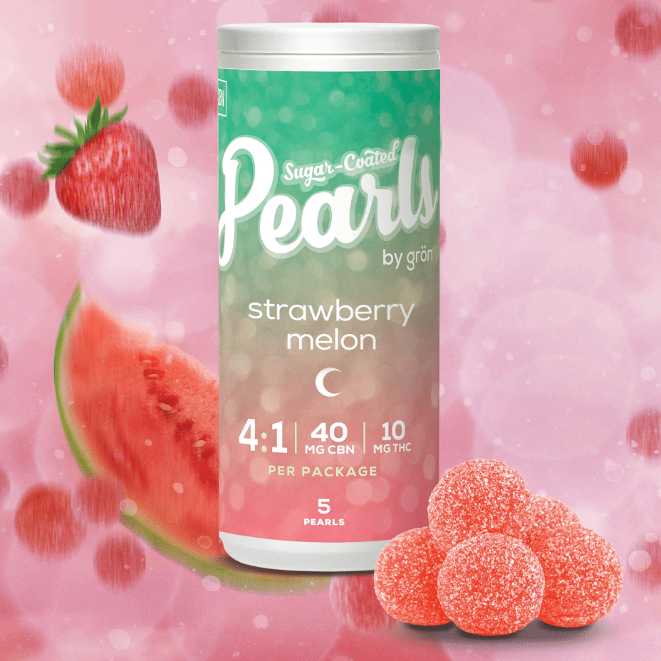 Pearls Strawberry Melon 4:1 CBN-THC Gummies Morden Vape SuperStore and Cannabis Manitoba Canada