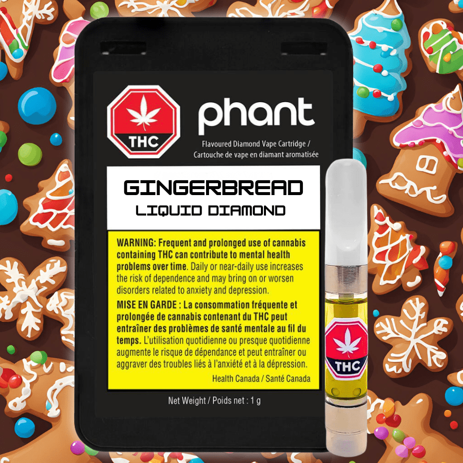 Phant Gingerbread Liquid Diamond 510 Cartridge-1g 1g Morden Vape SuperStore and Cannabis Manitoba Canada