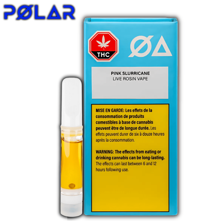 POLAR Pink Slurricane Live Rosin Indica Cartridge-1g Morden Vape SuperStore and Cannabis Manitoba Canada