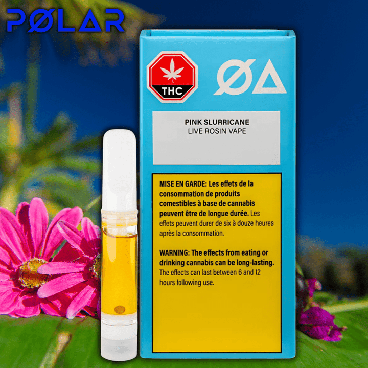 POLAR Pink Slurricane Live Rosin Indica Cartridge-1g Morden Vape SuperStore and Cannabis Manitoba Canada