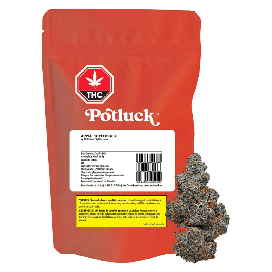 Potluck Apple Fritter Indica Flower-7g 7g Morden Vape SuperStore and Cannabis Manitoba Canada