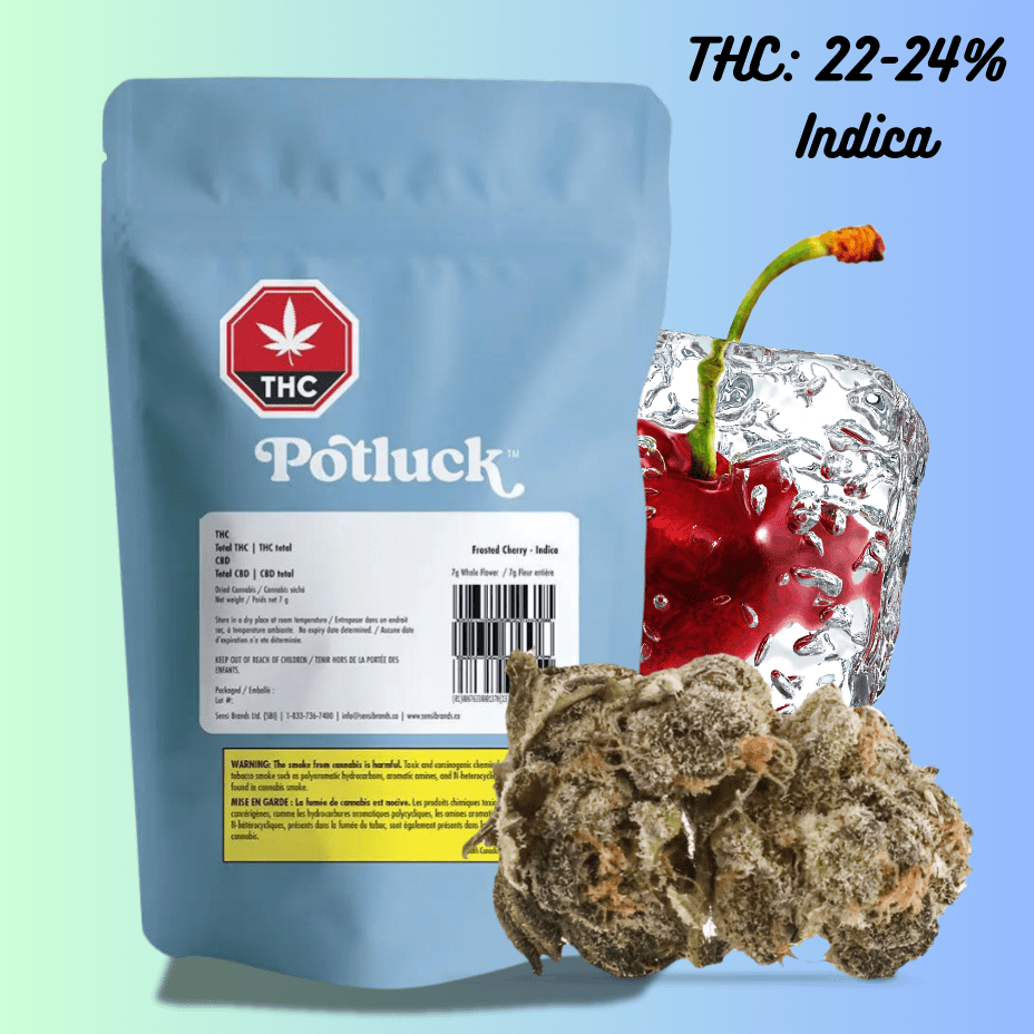 Potluck Frosted Cherry Indica Flower-7g 7g Morden Vape SuperStore and Cannabis Manitoba Canada