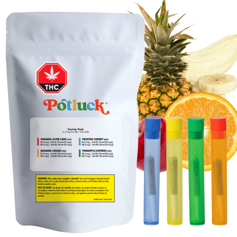 Potluck Pre-Roll Taster Pack-4x0.5g 4x0.5g Morden Vape SuperStore and Cannabis Manitoba Canada