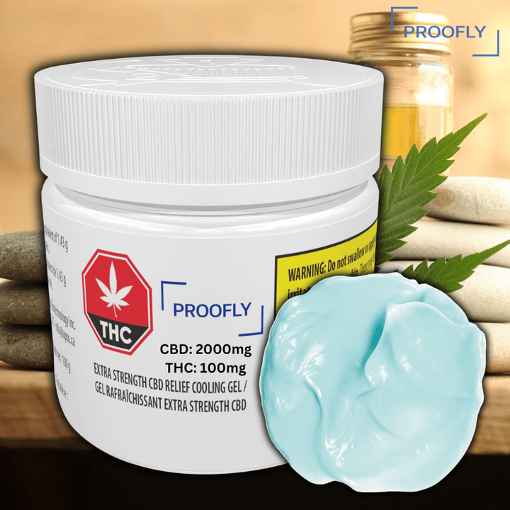 Proofly Extra Strength CBD Relief Cooling Gel-100g 100g Morden Vape SuperStore and Cannabis Manitoba Canada