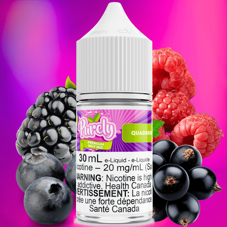 Quadberry Salt Nic by Purely E-Liquid Morden Vape SuperStore and Cannabis Manitoba Canada