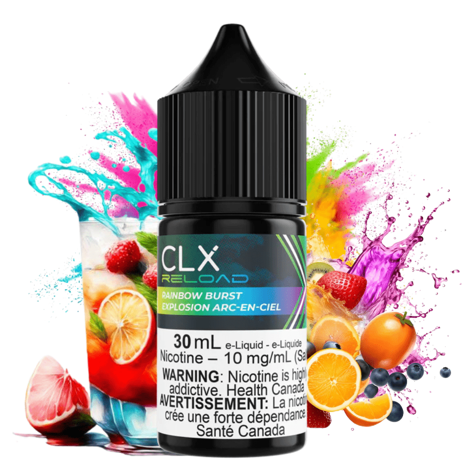 Rainbow Burst Salt by CLX Reload E-Liquid 30ml / 10mg Morden Vape SuperStore and Cannabis Manitoba Canada