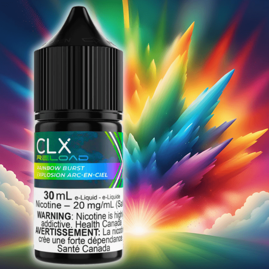 Rainbow Burst Salt by CLX Reload E-Liquid Morden Vape SuperStore and Cannabis Manitoba Canada